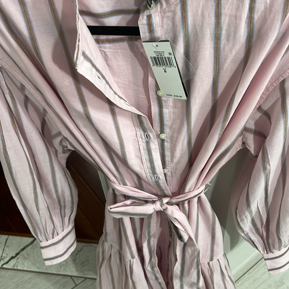 Pink Striped Button-Up Dress Lauren Ralph Lauren
Size 6. Full sleeve - Picture 9 of 9